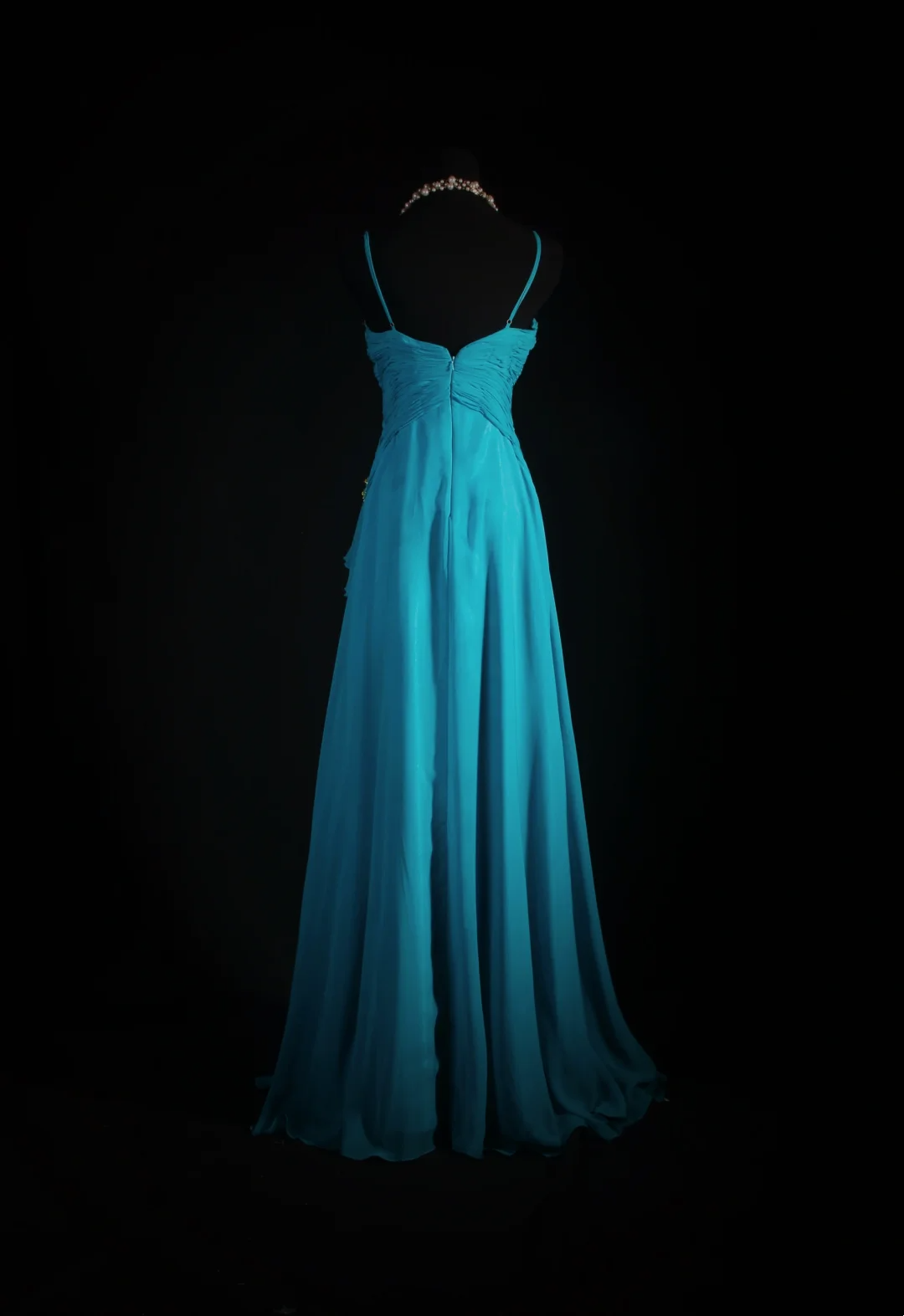 Trägerloses silbernes Vintage-Abendkleid, A-Linie, Geburtstagskleid J9370