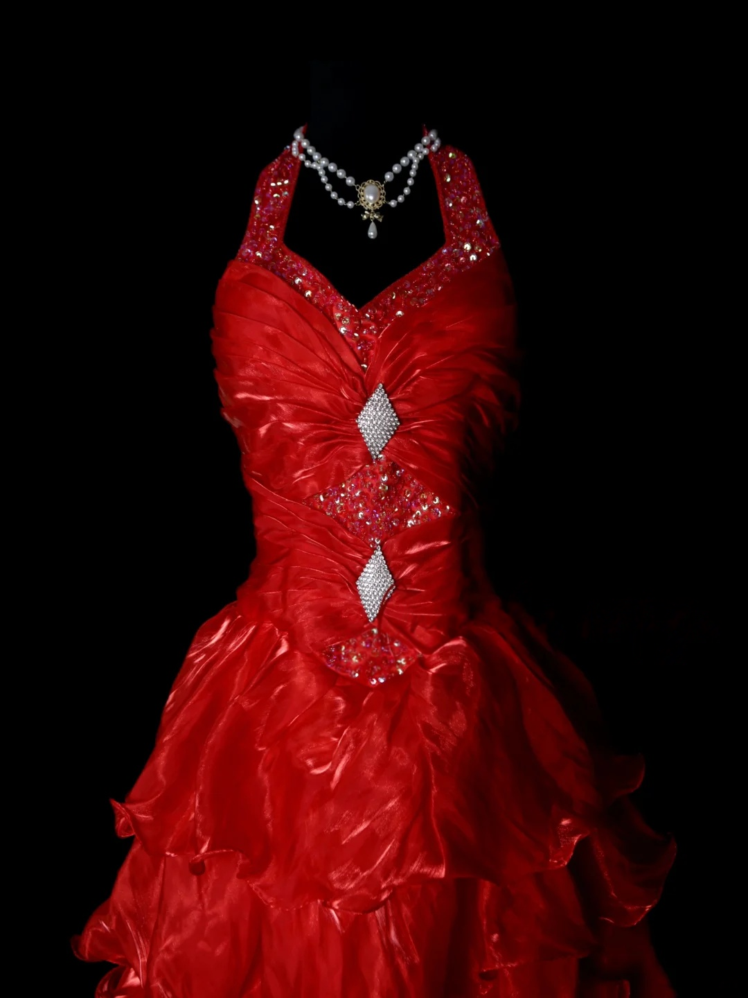 Robe de bal bustier violette en satin avec appliques, robe de soirée formelle J9413