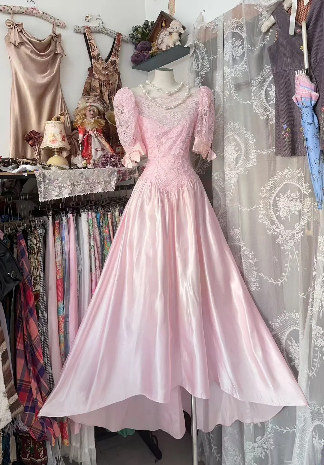 Trägerloses silbernes Vintage-Abendkleid, A-Linie, Geburtstagskleid J9370