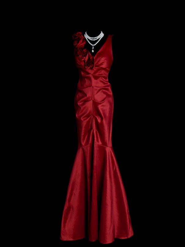 Trägerloses silbernes Vintage-Abendkleid, A-Linie, Geburtstagskleid J9370