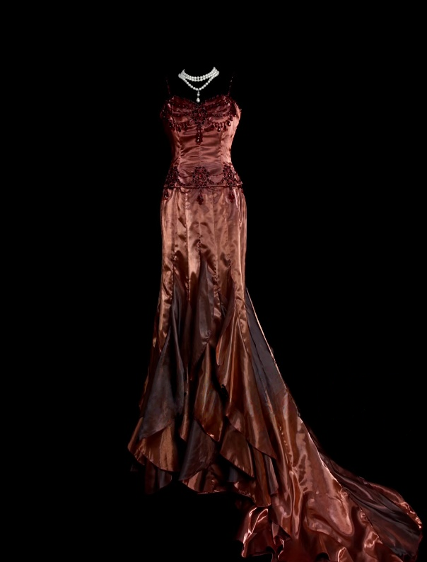 Strapless Beaded Mermaid Prom Dress Satin Evening Party Dress J9461