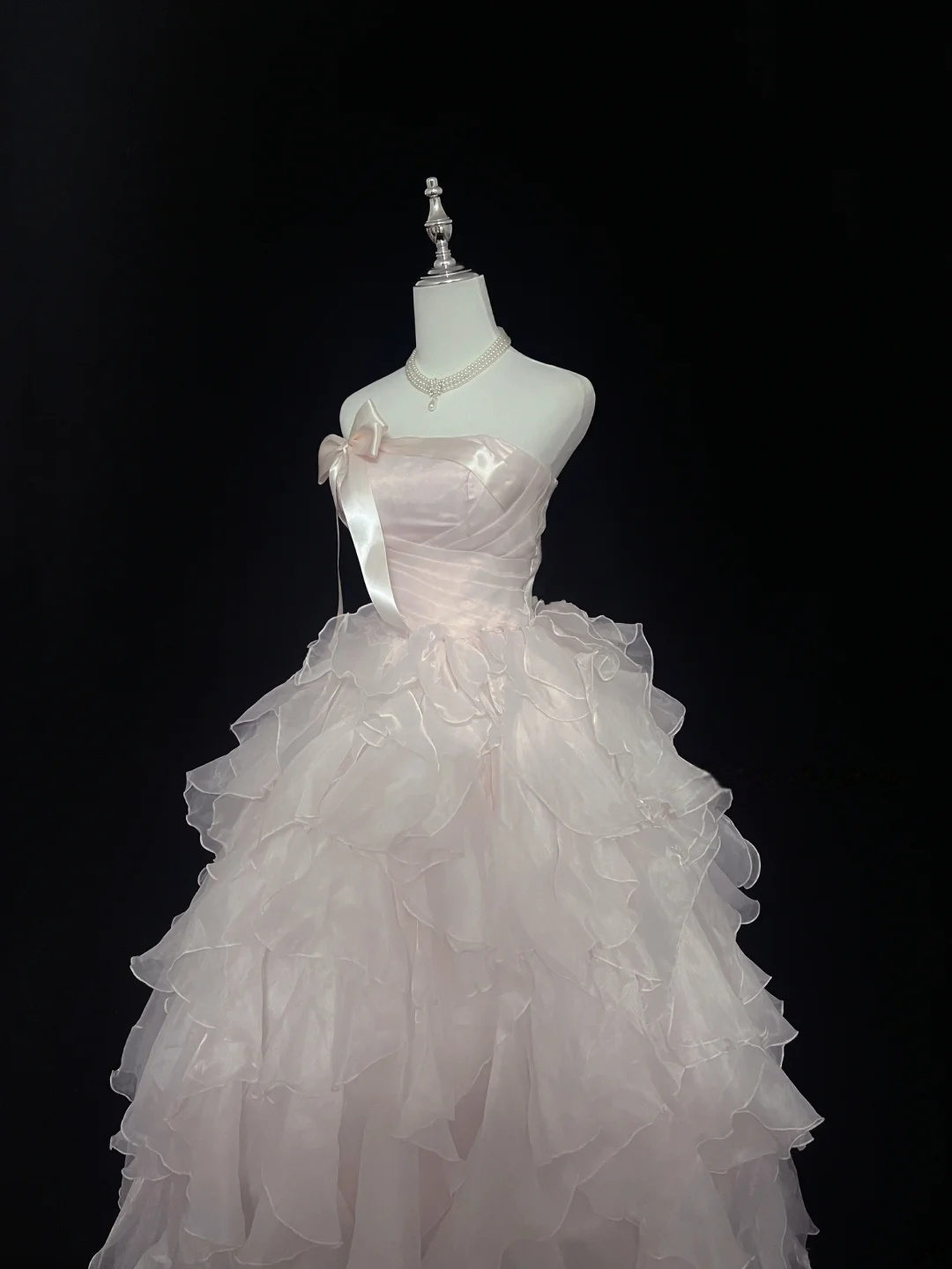 Robe de bal bustier violette en satin avec appliques, robe de soirée formelle J9413