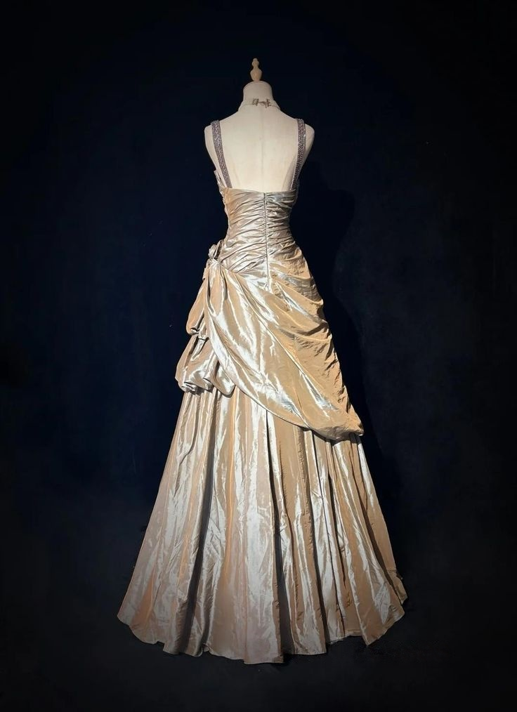 A-Line Champagne Long Formal Prom Dress Evening Dress J9482