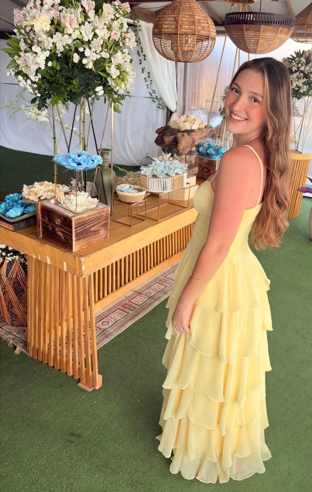 Trägerloses silbernes Vintage-Abendkleid, A-Linie, Geburtstagskleid J9370