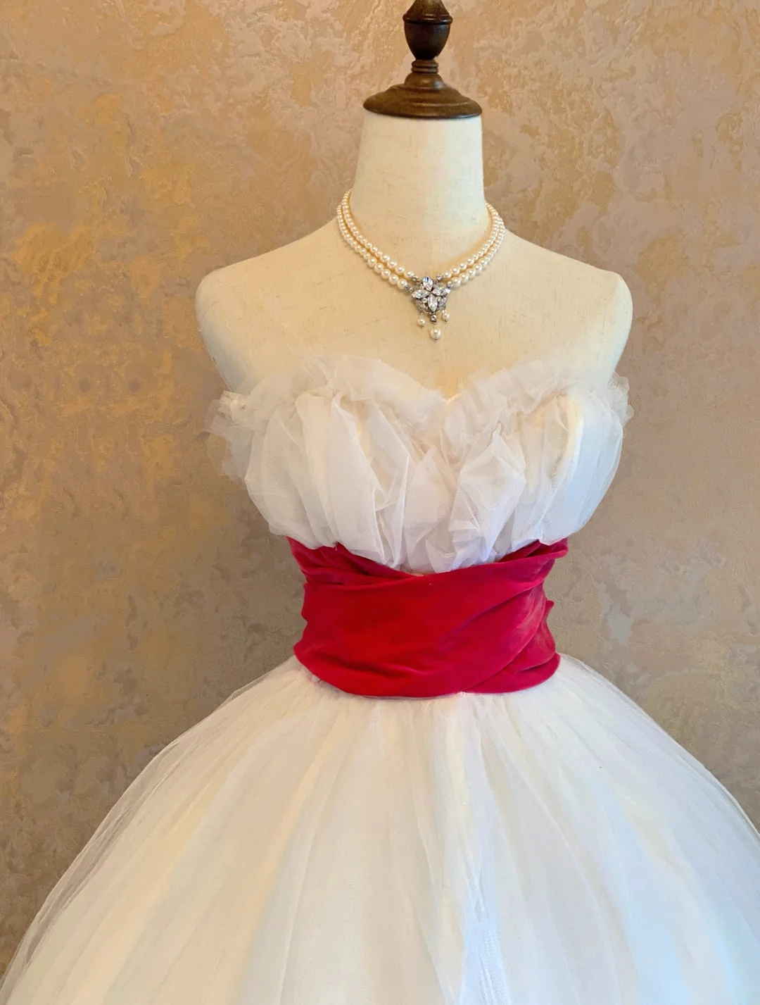 Sweetheart A Line White Birthday Dress Tulle Prom Party Dress J9513