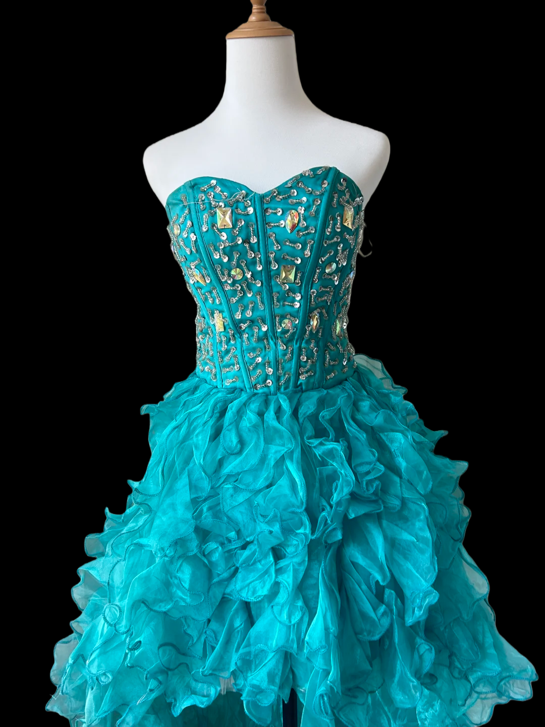 Robe de bal bustier violette en satin avec appliques, robe de soirée formelle J9413