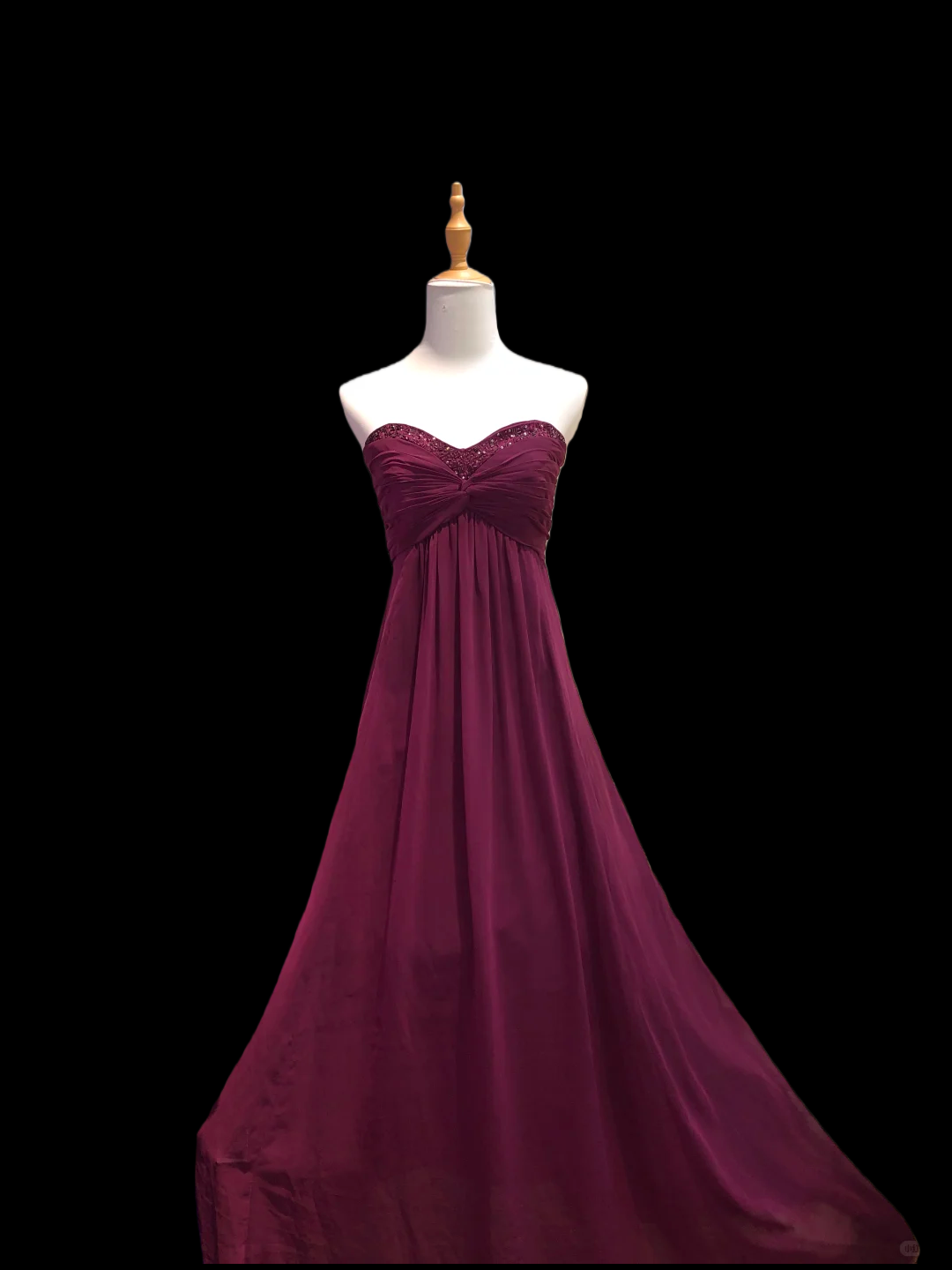 Robe de bal bustier violette en satin avec appliques, robe de soirée formelle J9413