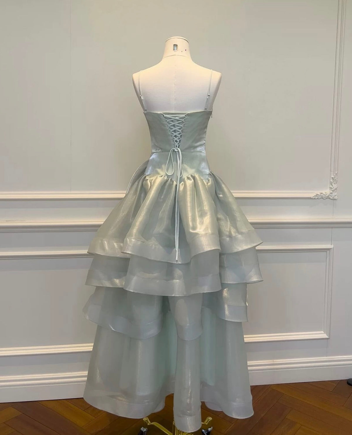 Layered Formal Prom Dress A Line Wedding Guest Dress J12166