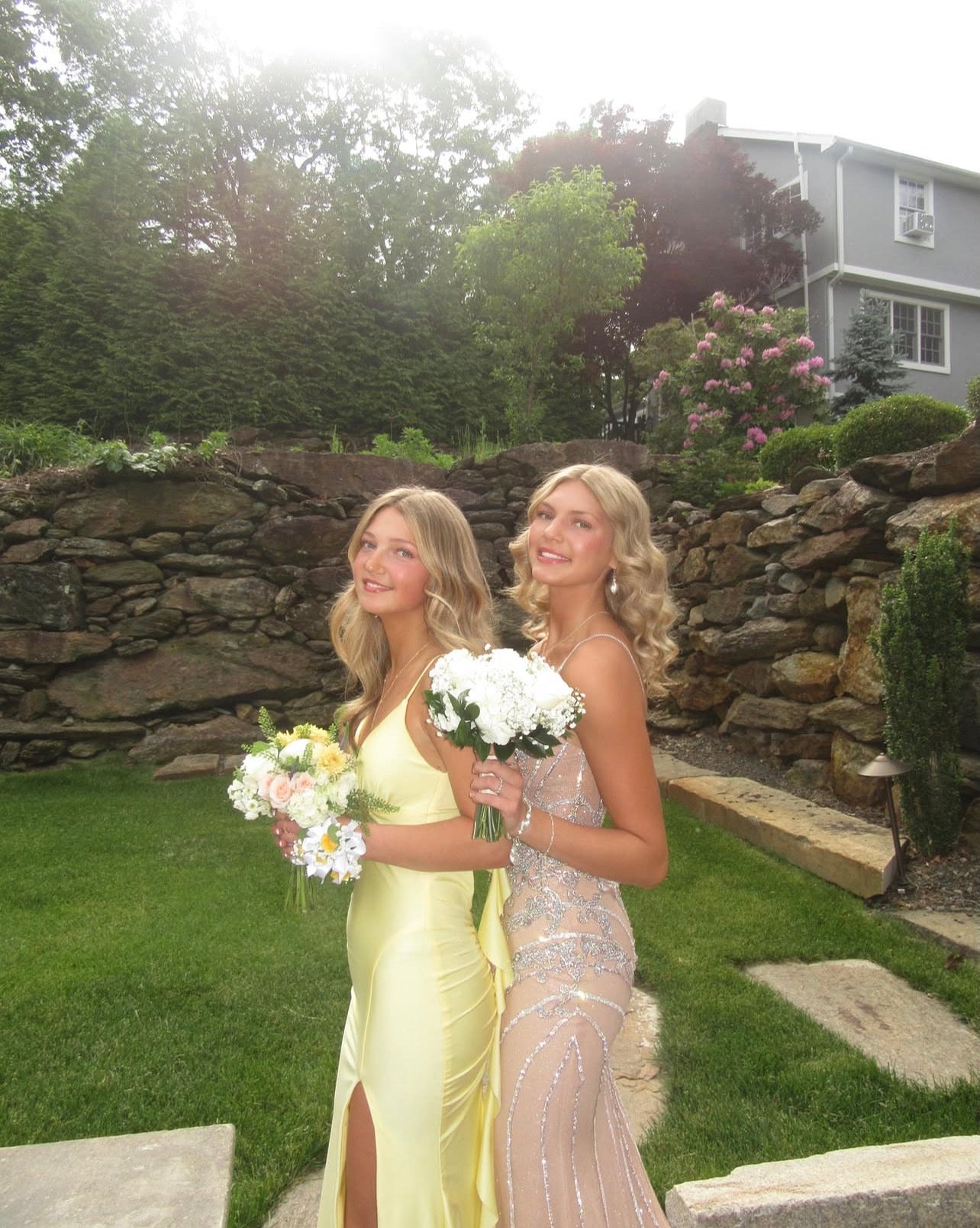 Mermaid Open Back Yellow Satin Prom Dress With Ruffle Straps J10720