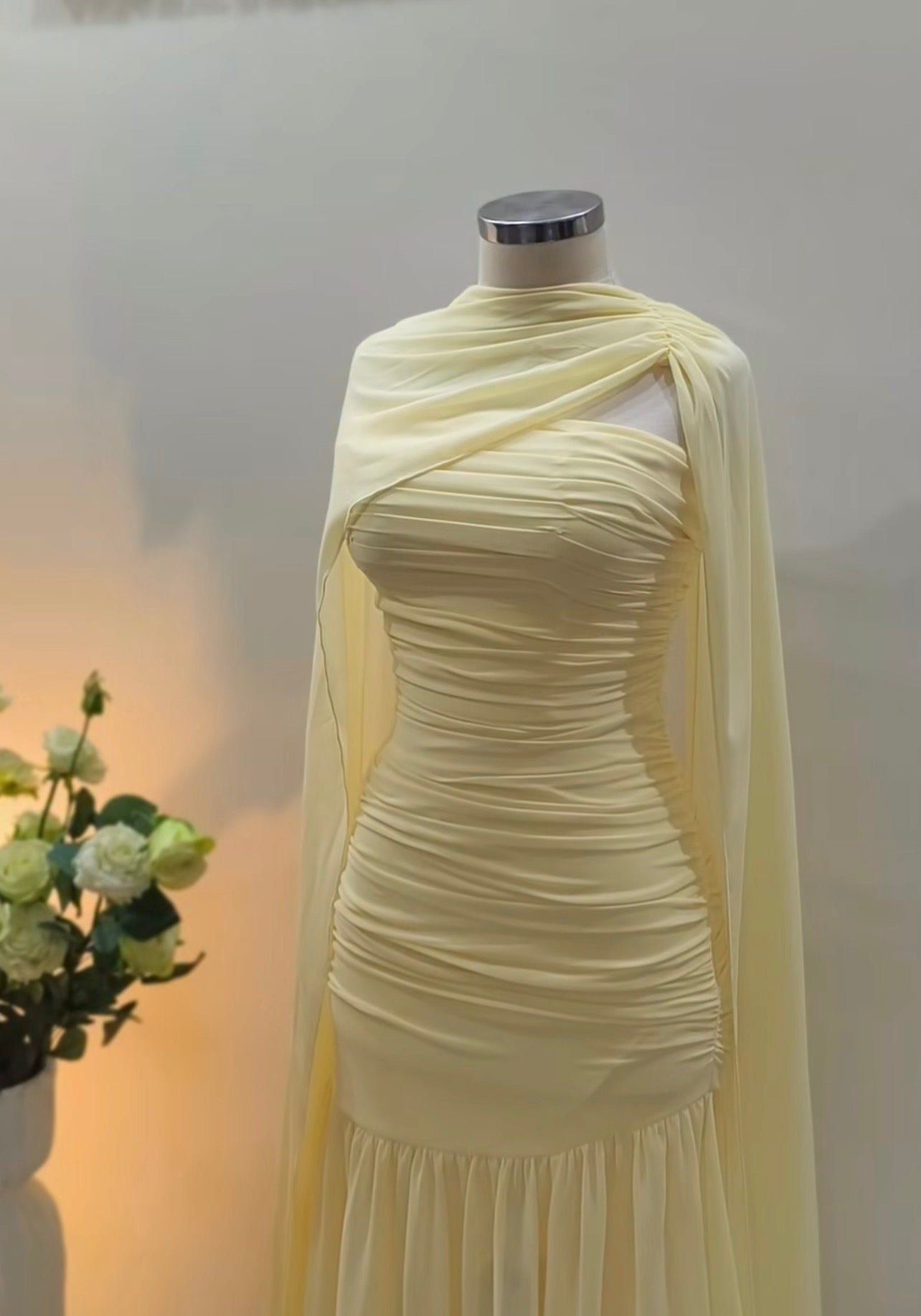 Trägerloses silbernes Vintage-Abendkleid, A-Linie, Geburtstagskleid J9370