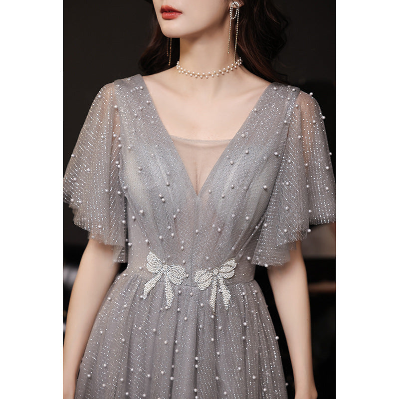 One-Shoulder-Burgund-langes Abschlussball-Kleid-Schnür-Abend-Kleid 20