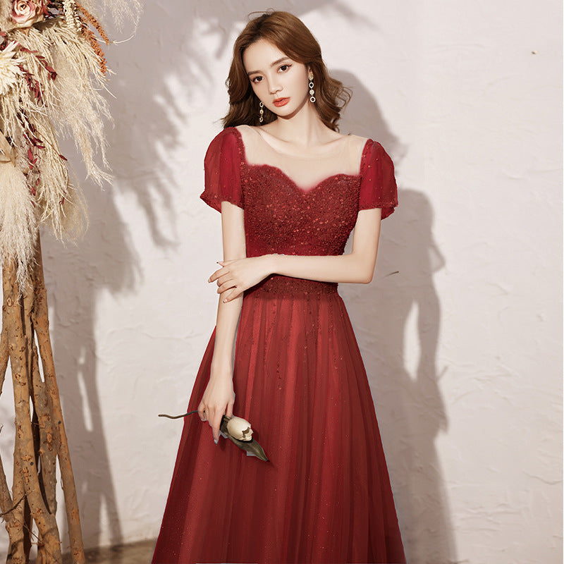 A Line Sequins Long Prom Dress Shiny Formal Evening Gown 522