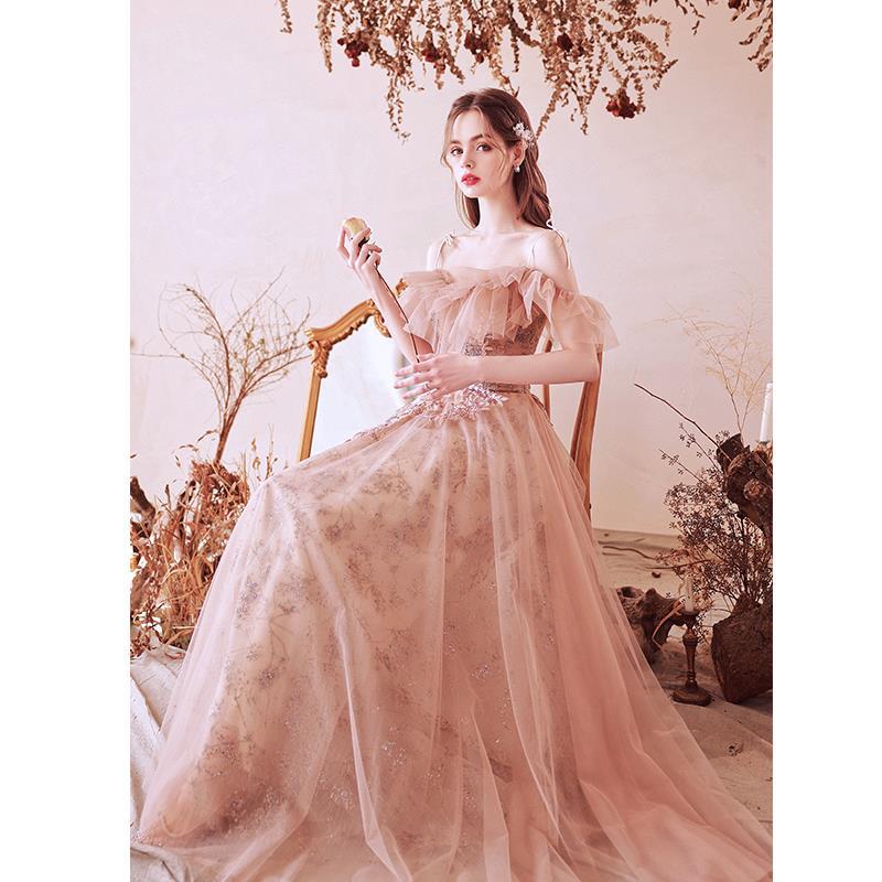 One-Shoulder-Burgund-langes Abschlussball-Kleid-Schnür-Abend-Kleid 20