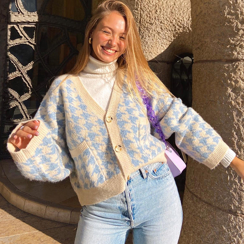 Manteau tricoté pour femme, nouveau cardigan, col en V, pull tricoté, hauts décontractés pour femme 327