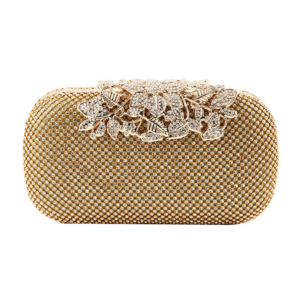 Pochette de soirée en strass doré, sac de soirée, sac de bal de fin d'année, 1759