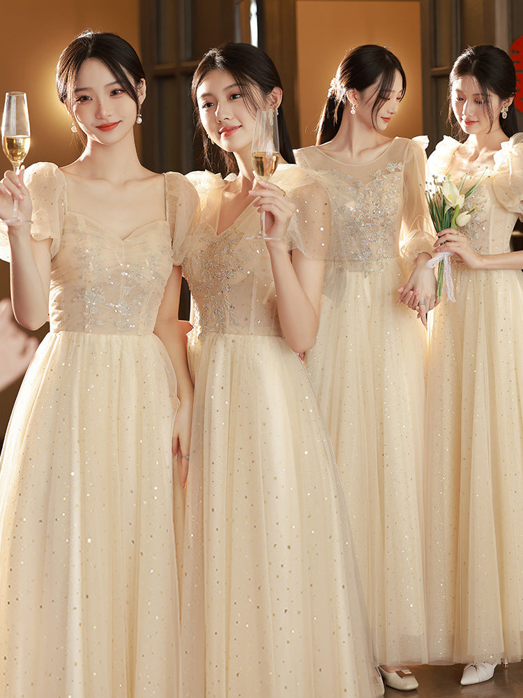 strapless open back dress Light Pink Tassel Long Prom Dress A Line Formal Dress Evening Dress 124 –  JulyProm