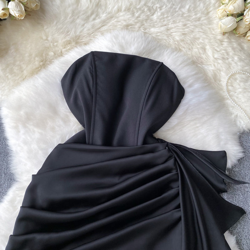 Robe bustier sexy pour femme, robe de soirée courte, taille 440