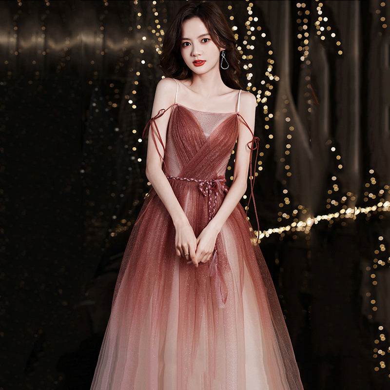 One-Shoulder-Burgund-langes Abschlussball-Kleid-Schnür-Abend-Kleid 20