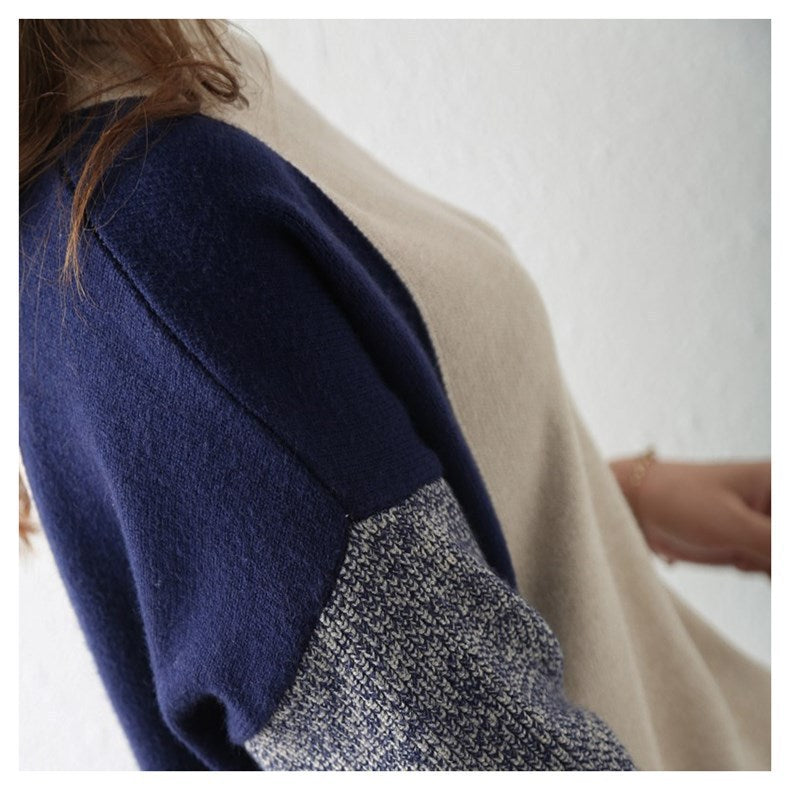 Pull col roulé pour femme, couleur assortie, automne-hiver, ample, décontracté, tricoté, 1140