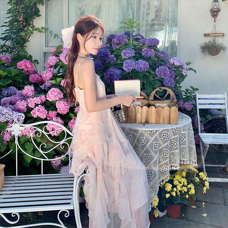 Women's Summer Fairy Princess Dress French Style Sweet Dress 782