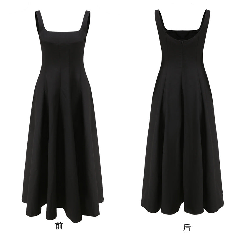 Robe de bal trapèze en satin simple de style français 1987