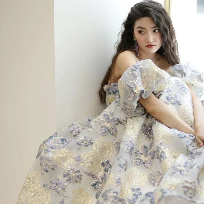 Robe de soirée d'anniversaire A Line Fairy Sweet 15, robe de bal à manches courtes, 1973