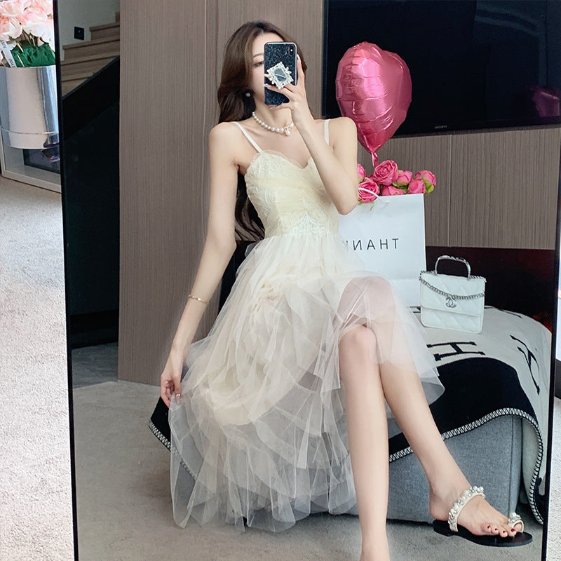 Fairy Tulle Spaghetti Strap Summer Dress 794