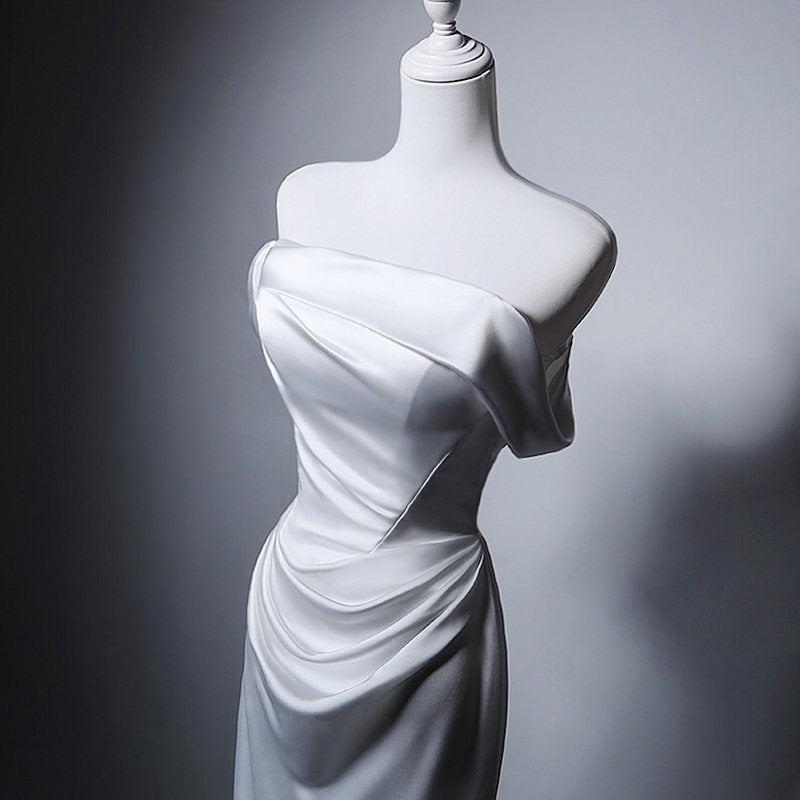 Robe de bal bustier violette en satin avec appliques, robe de soirée formelle J9413