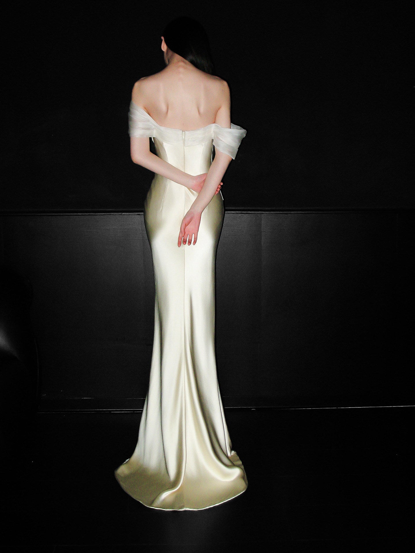 Trägerloses silbernes Vintage-Abendkleid, A-Linie, Geburtstagskleid J9370