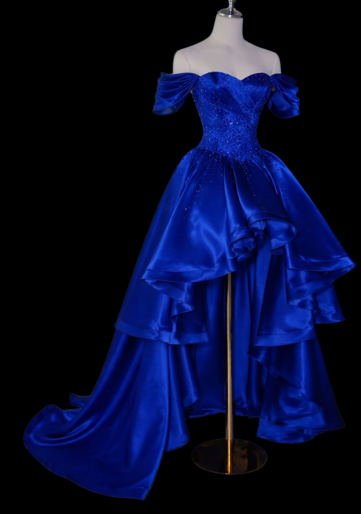 Robe de bal bustier violette en satin avec appliques, robe de soirée formelle J9413