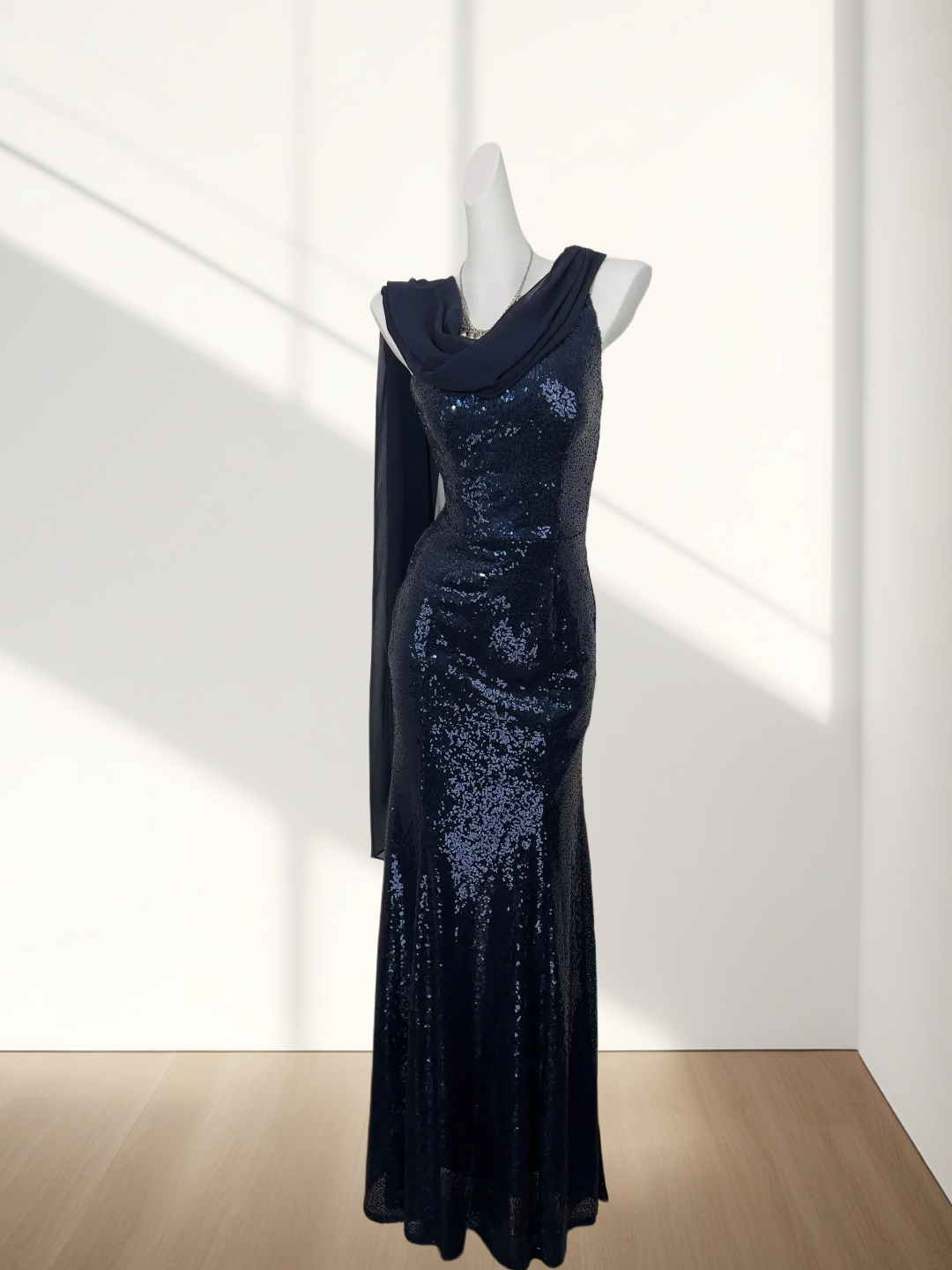 Trägerloses silbernes Vintage-Abendkleid, A-Linie, Geburtstagskleid J9370