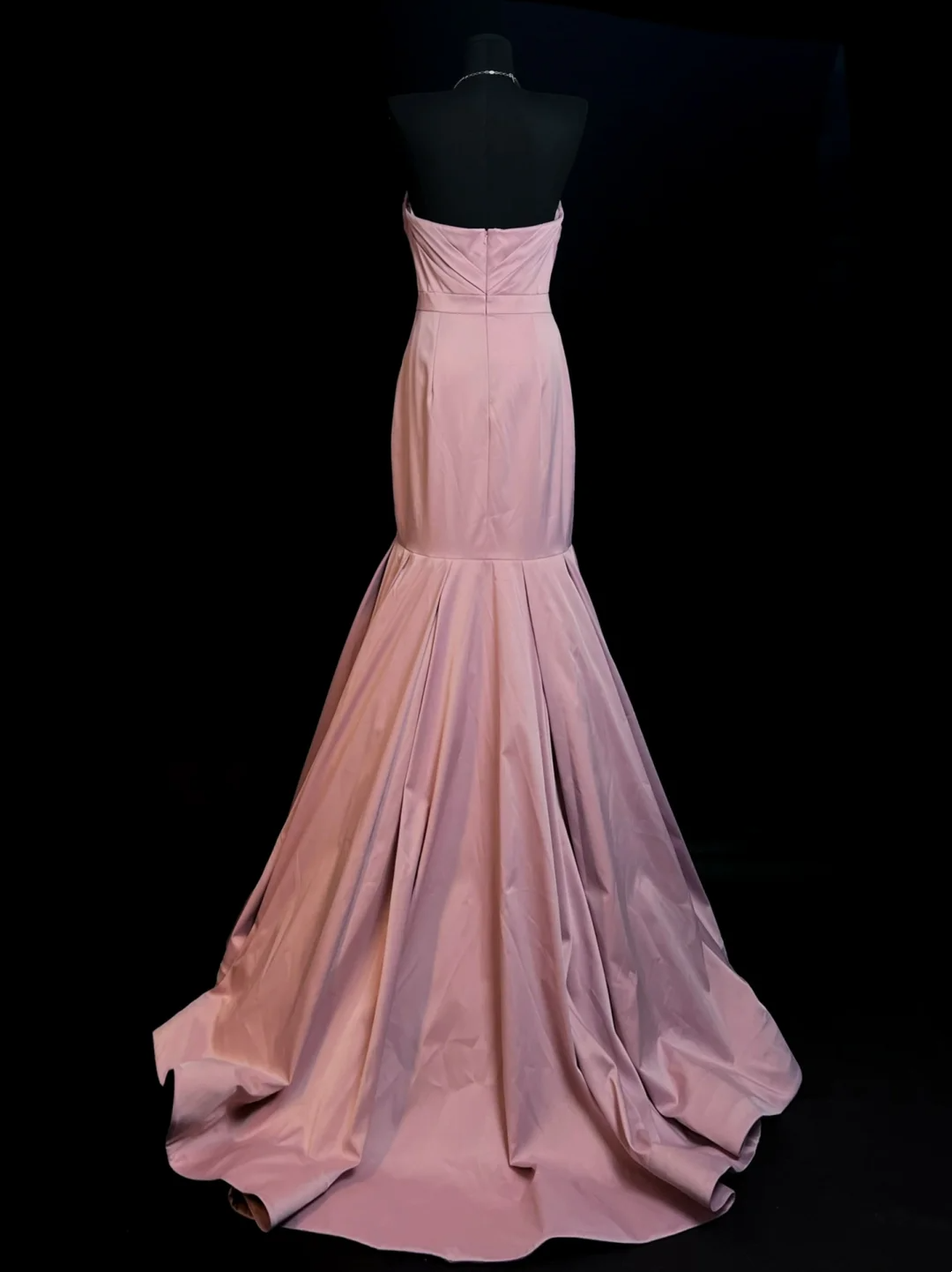 Pink Mermaid Satin Prom Dress Formal Evening Dress J10156