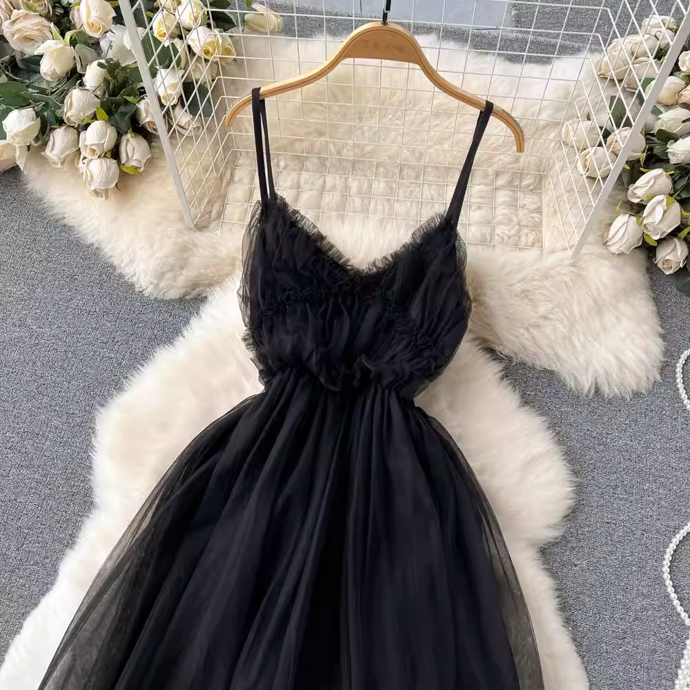 Sommer-Mesh-Feenkleid, süßes Prinzessinnenkleid 1110