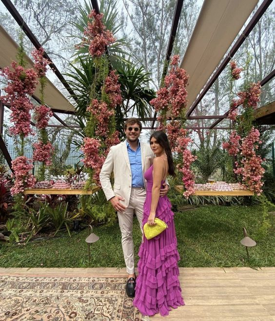 Layered Purple Long Prom Dress Graduation Party Dresses 2180