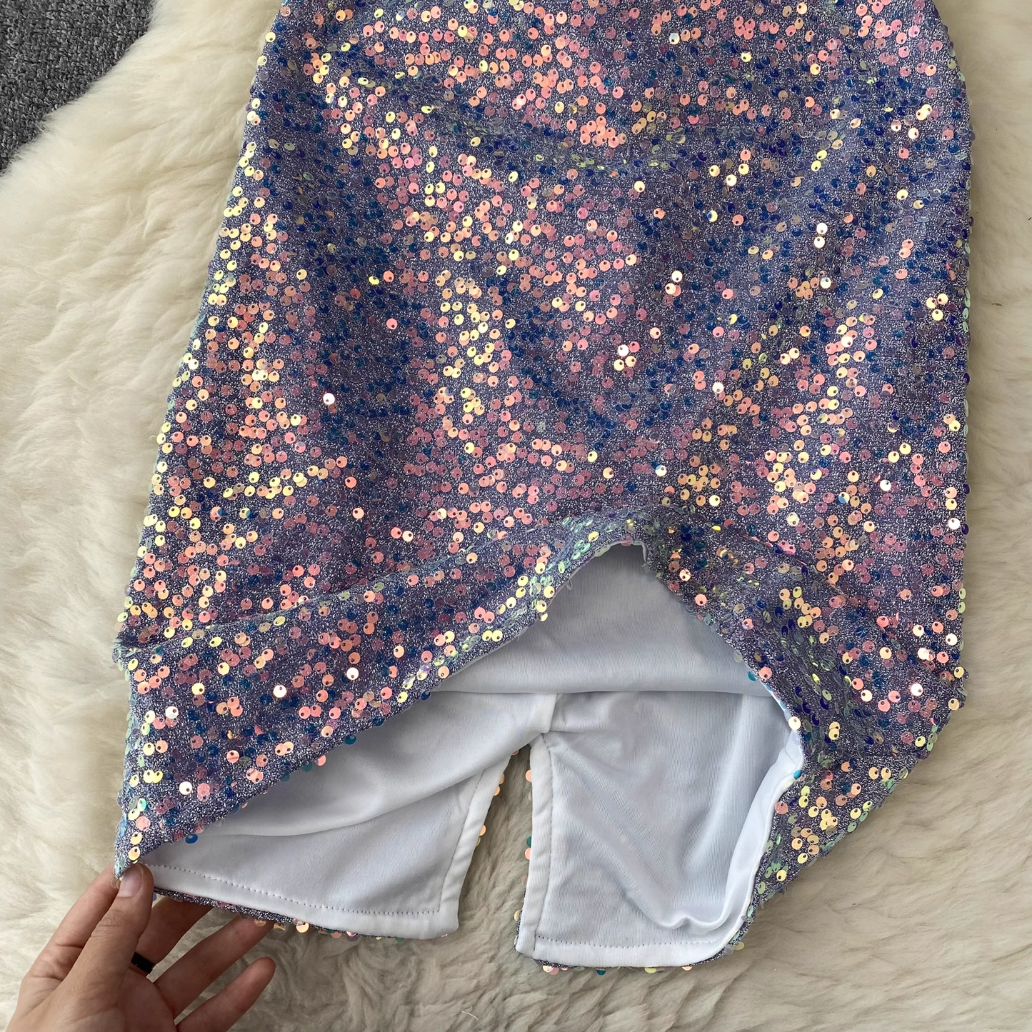 Purple Shiny Sequins Short Dress Feather Straps Homecoming Dress 1861