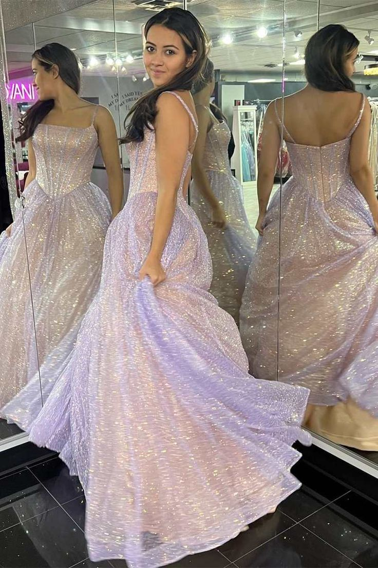 Robe de bal trapèze à paillettes roses, robe de princesse pour fête d'anniversaire 2220