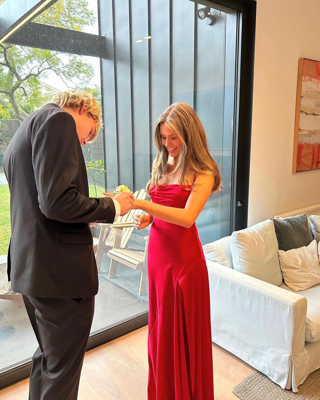 Spaghetti Straps Red Sheath Long Prom Dresses J2700