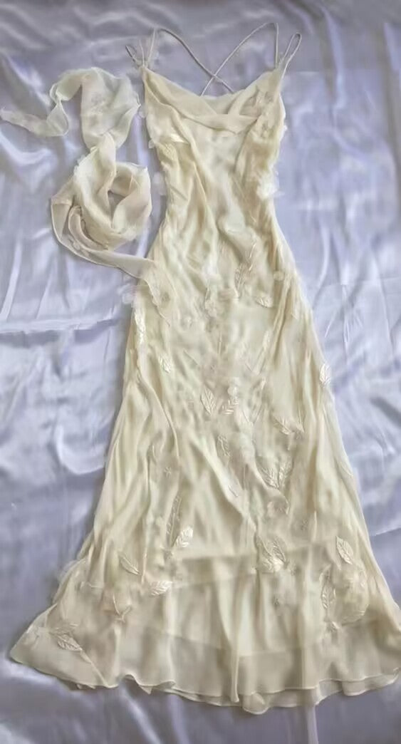 A Line Beige Chiffon Long Prom Dress Vintage Formal Party Dress J2944 JulyProm A Line Beige Chiffon Long Prom Dress Vintage Formal Party Dress J2944 JulyProm