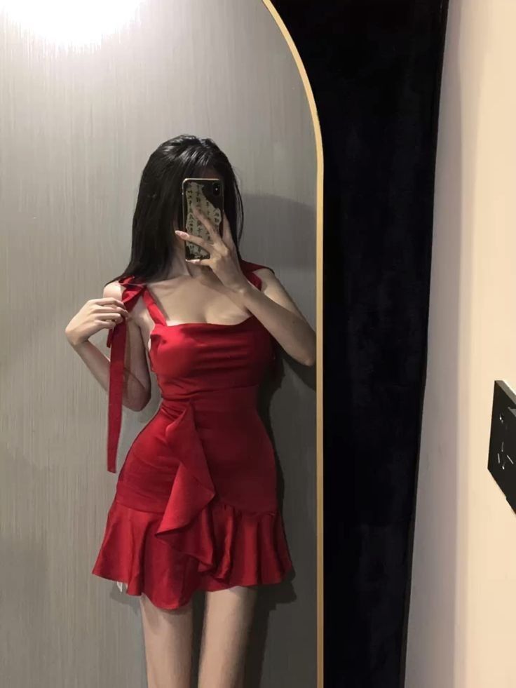 Ruffled Sheath Red Homecoming Dress Short Party Dress J11288