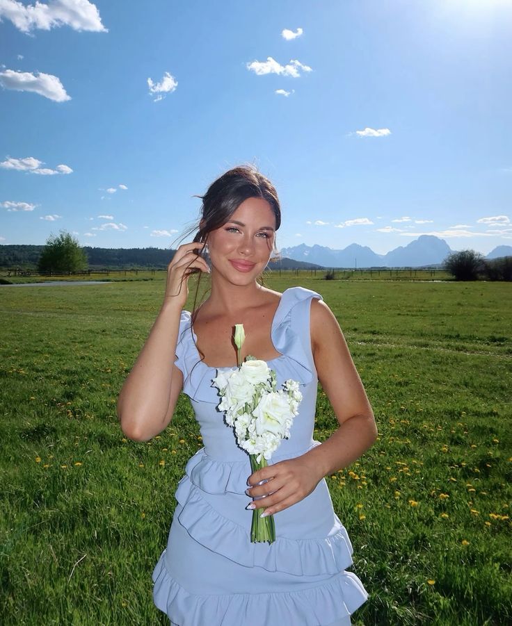 Ruffled Strapless Blue Homecoming Dress Mini Cocktail Dress J11576