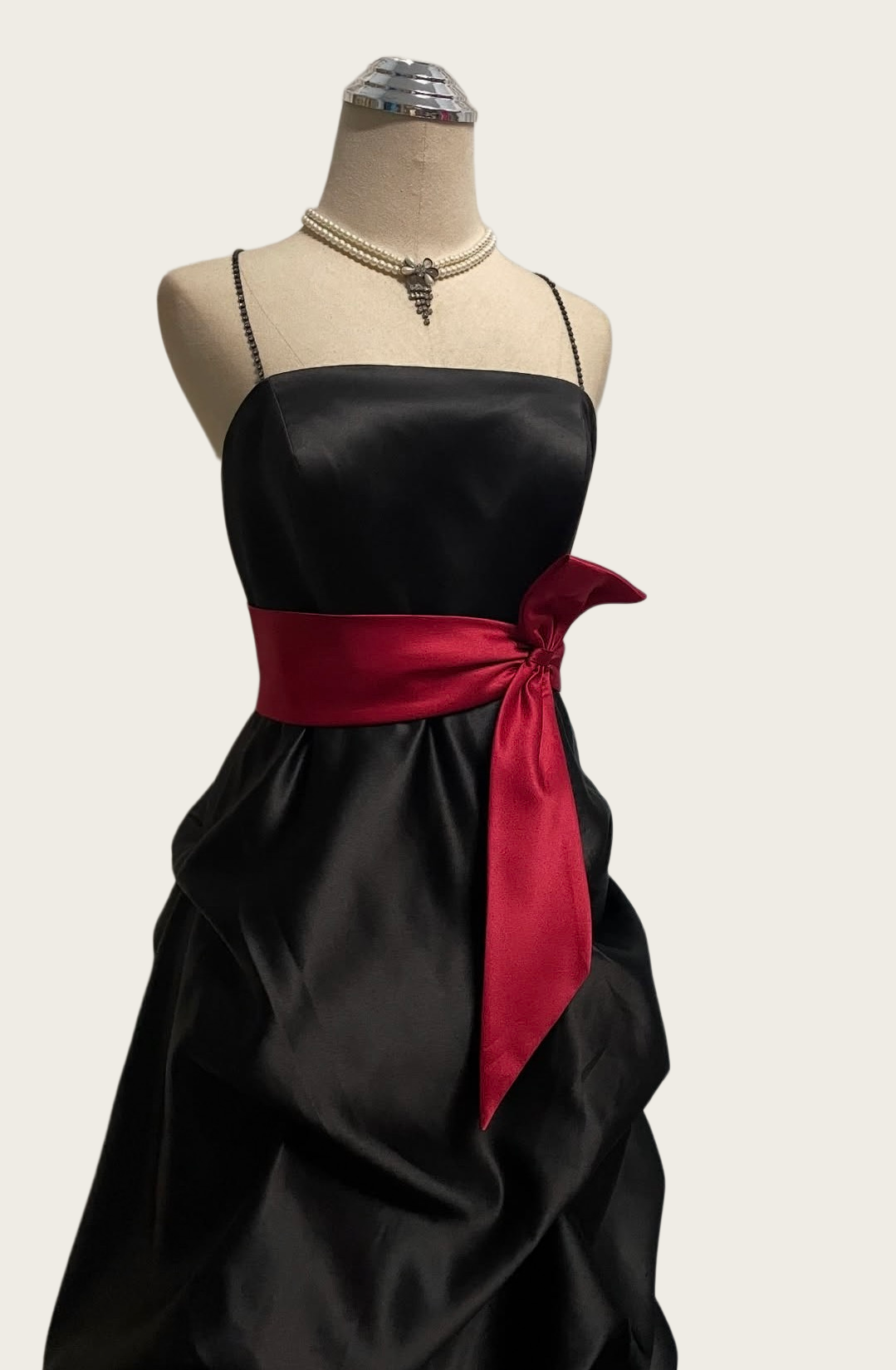 Trägerloses silbernes Vintage-Abendkleid, A-Linie, Geburtstagskleid J9370