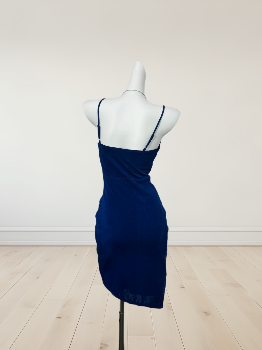 Spaghetti Strap Navy Blue Short Homecoming Dress Mini Party Dress J10347
