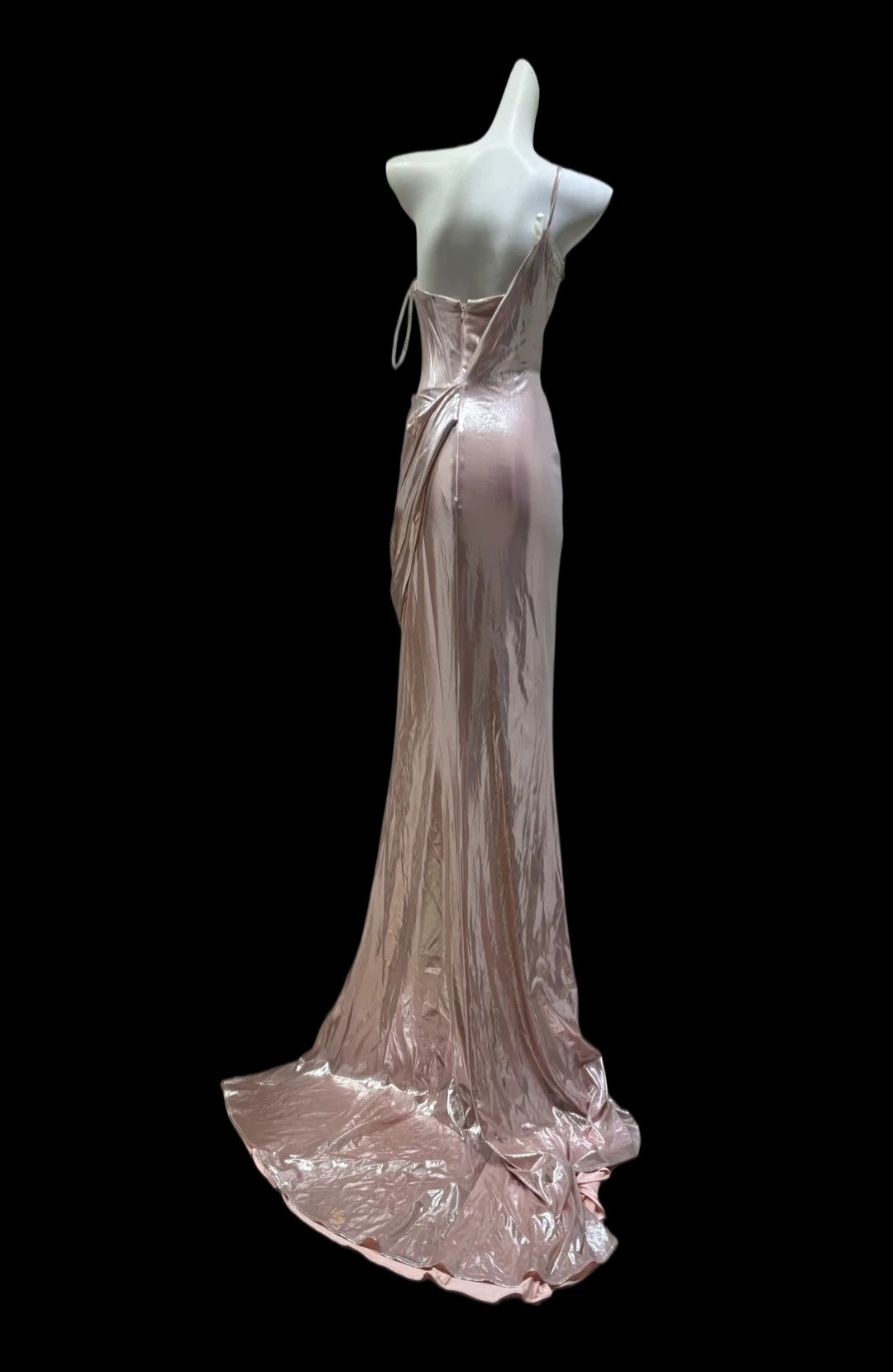 Trägerloses silbernes Vintage-Abendkleid, A-Linie, Geburtstagskleid J9370