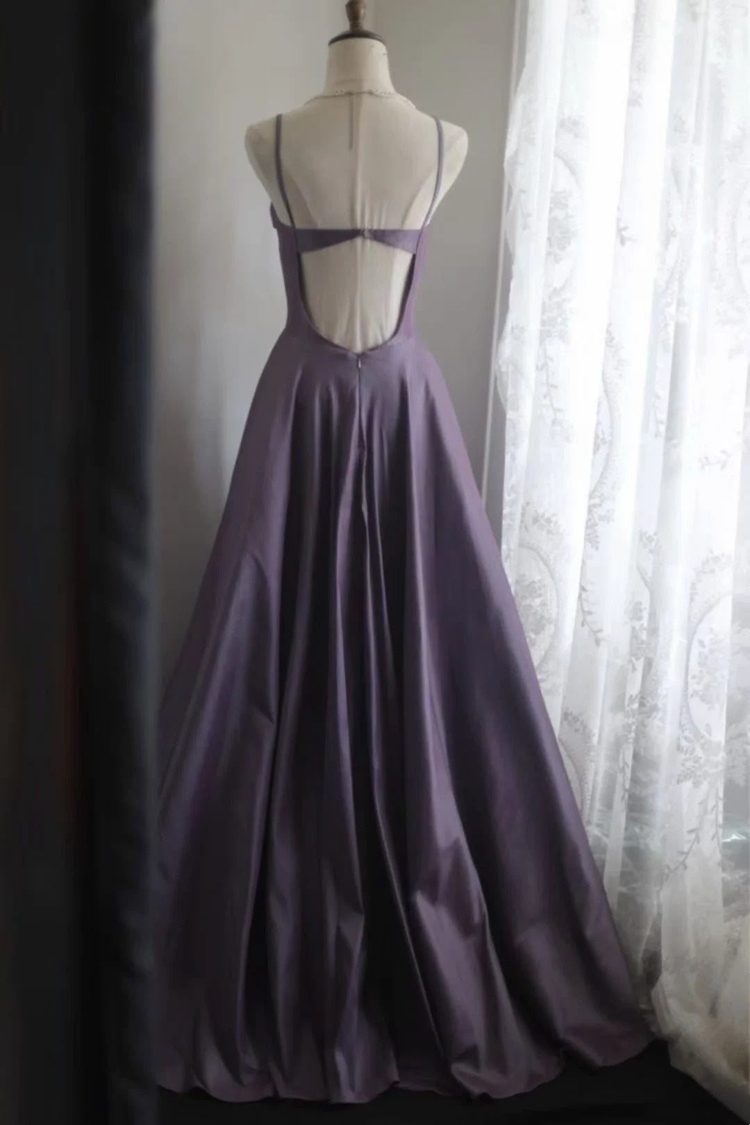 Trägerloses silbernes Vintage-Abendkleid, A-Linie, Geburtstagskleid J9370