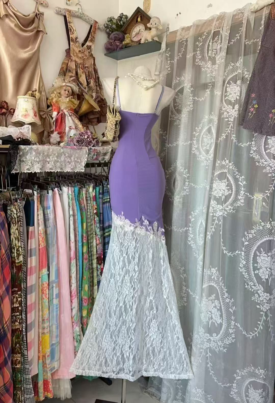 Trägerloses silbernes Vintage-Abendkleid, A-Linie, Geburtstagskleid J9370