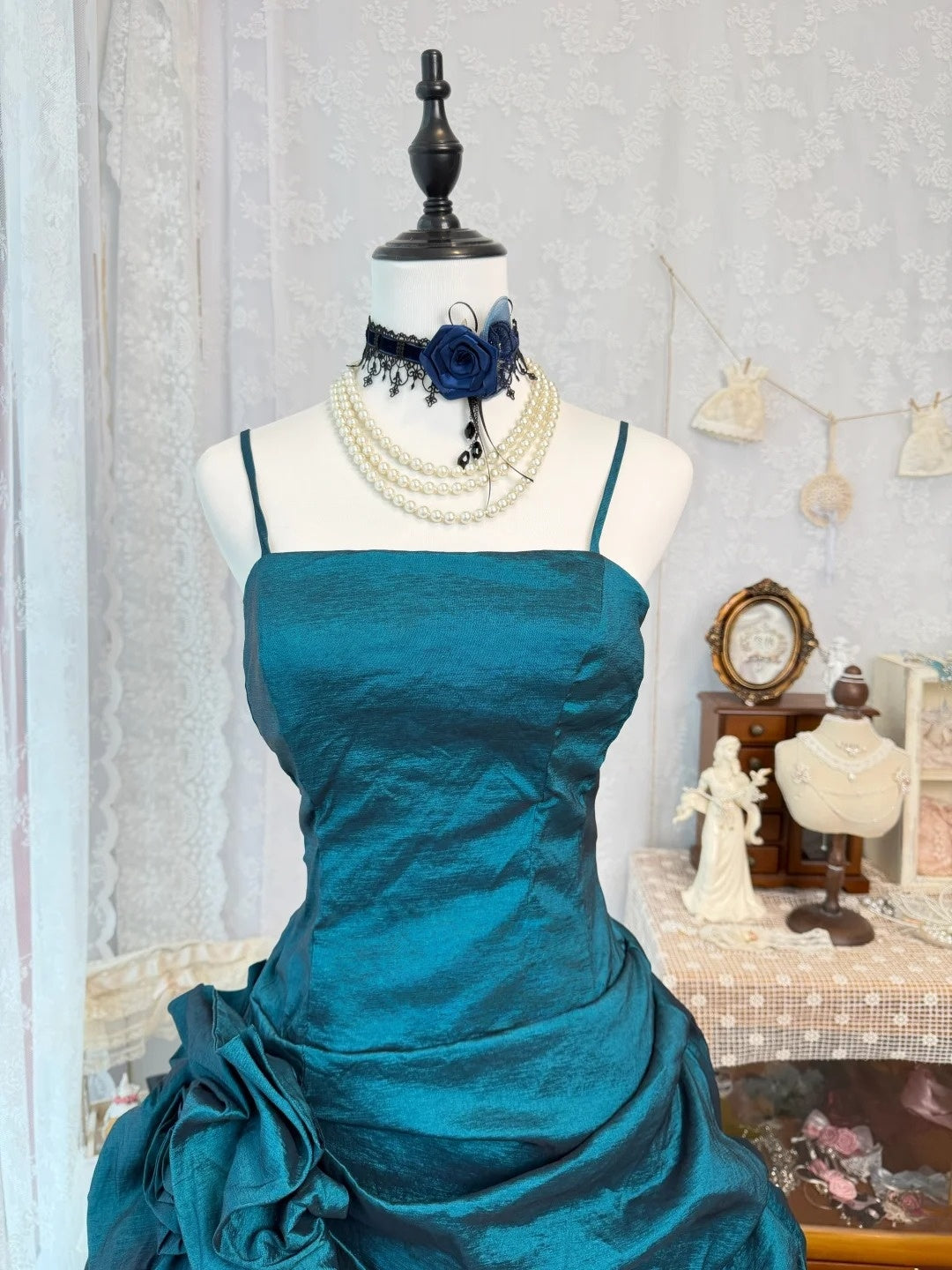 Spaghetti Strap Turquoise Short Homecoming Dress J10328