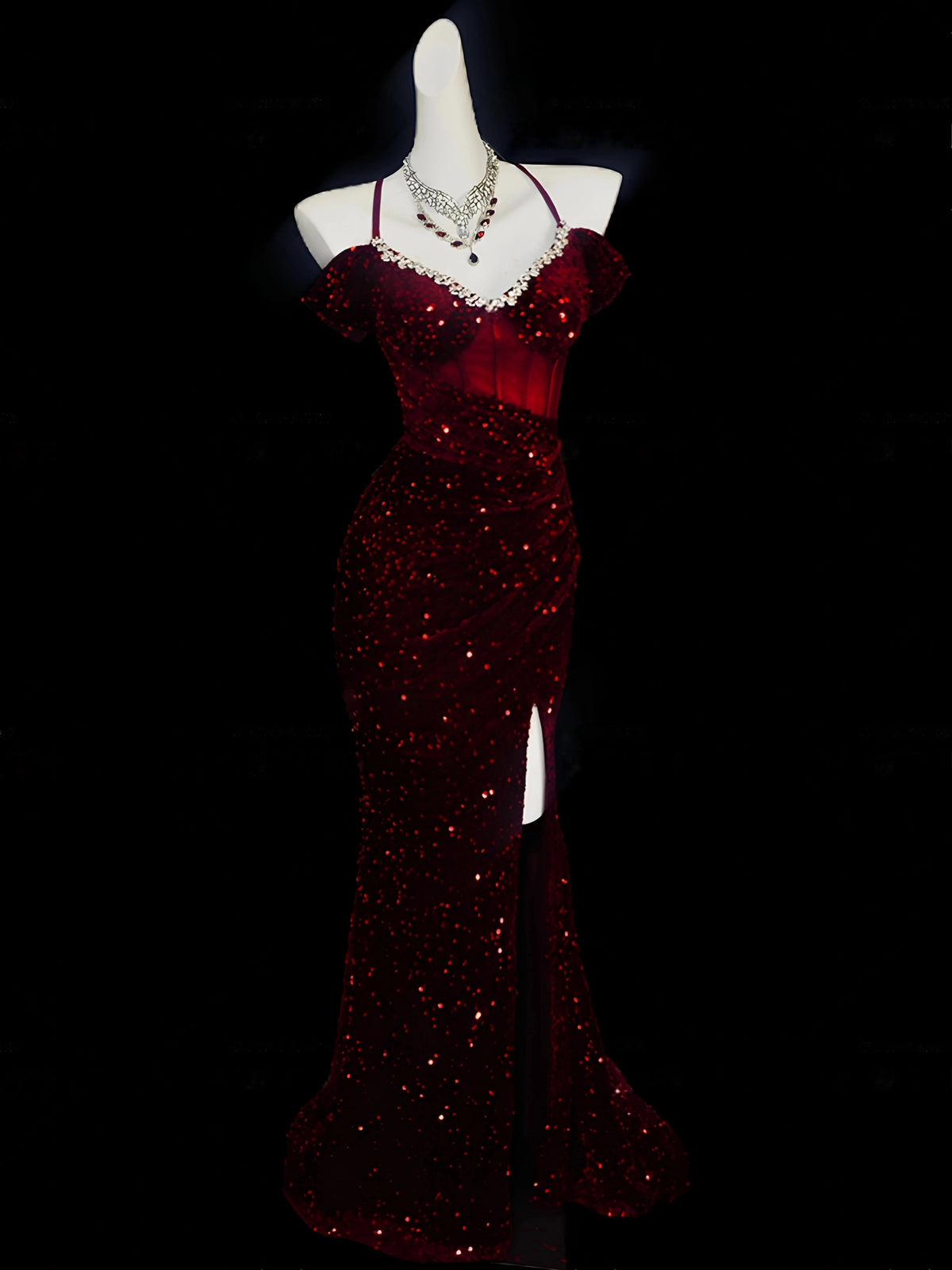 Robe de bal bustier violette en satin avec appliques, robe de soirée formelle J9413
