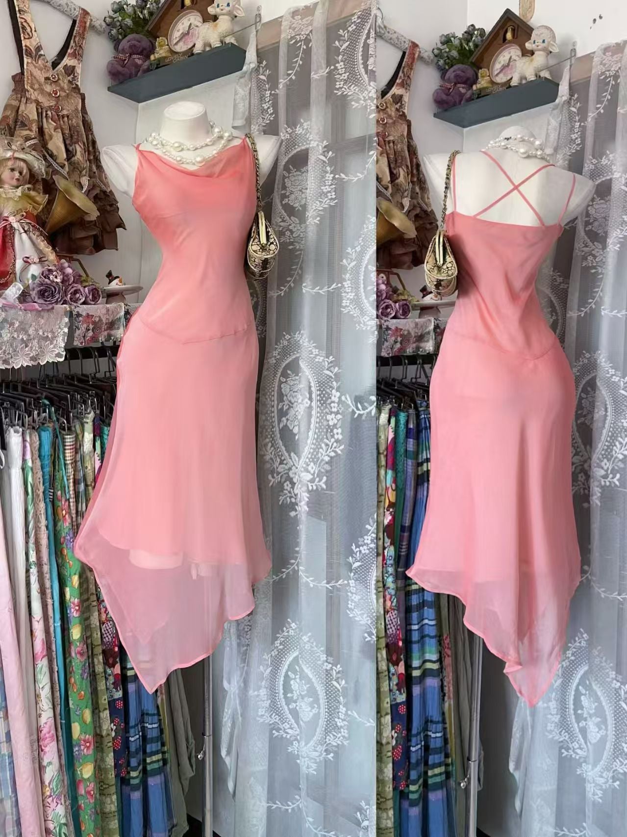 Trägerloses silbernes Vintage-Abendkleid, A-Linie, Geburtstagskleid J9370