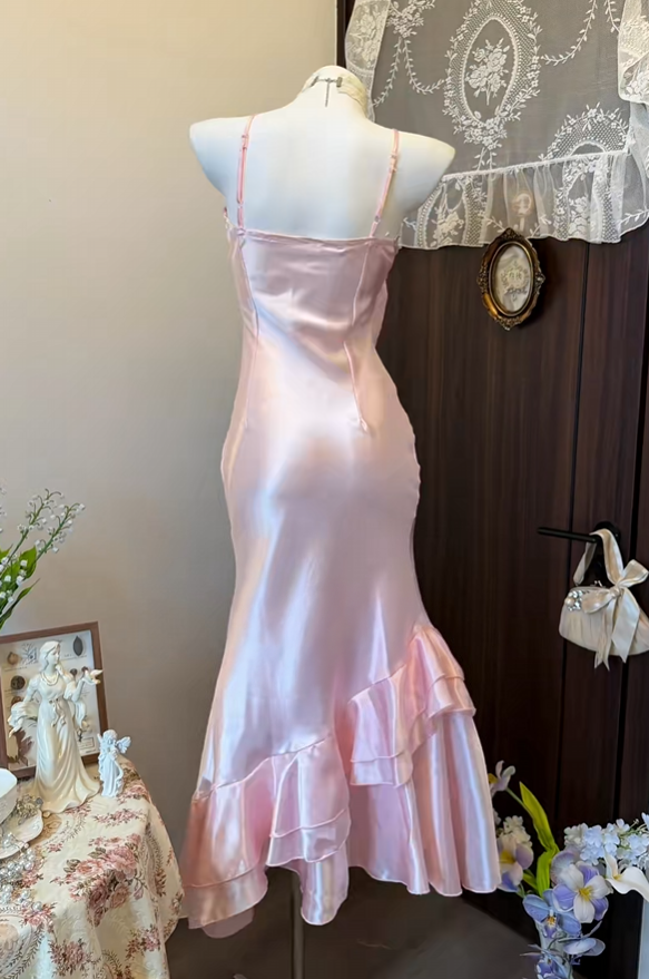 Trägerloses silbernes Vintage-Abendkleid, A-Linie, Geburtstagskleid J9370