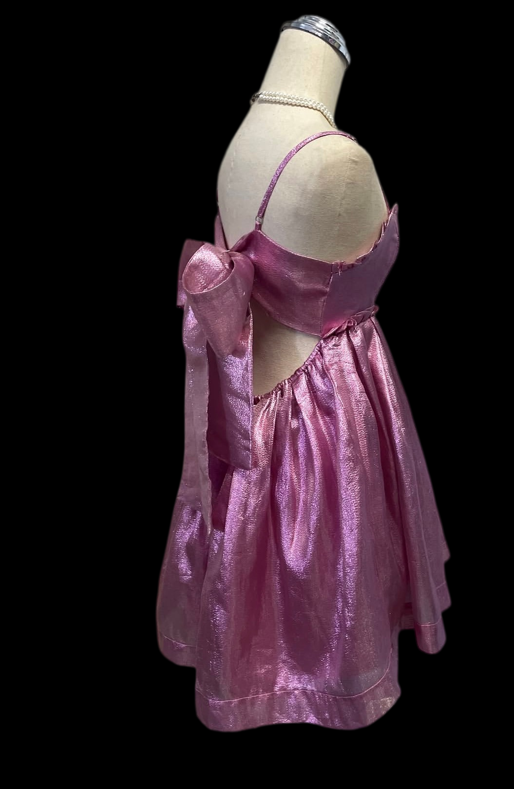 Spaghetti Straps Pink Short Birthday Dress Homecoming Dress J12064